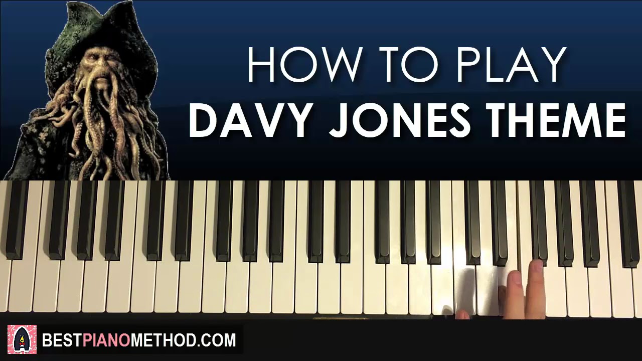 HOW TO PLAY - Davy Jones Theme - Pirates of the Caribbean (Piano Tutorial Lesson)