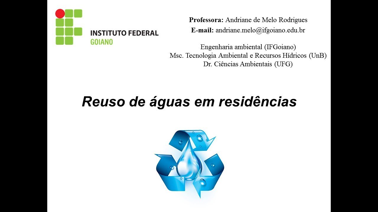 Reuso de águas em residências