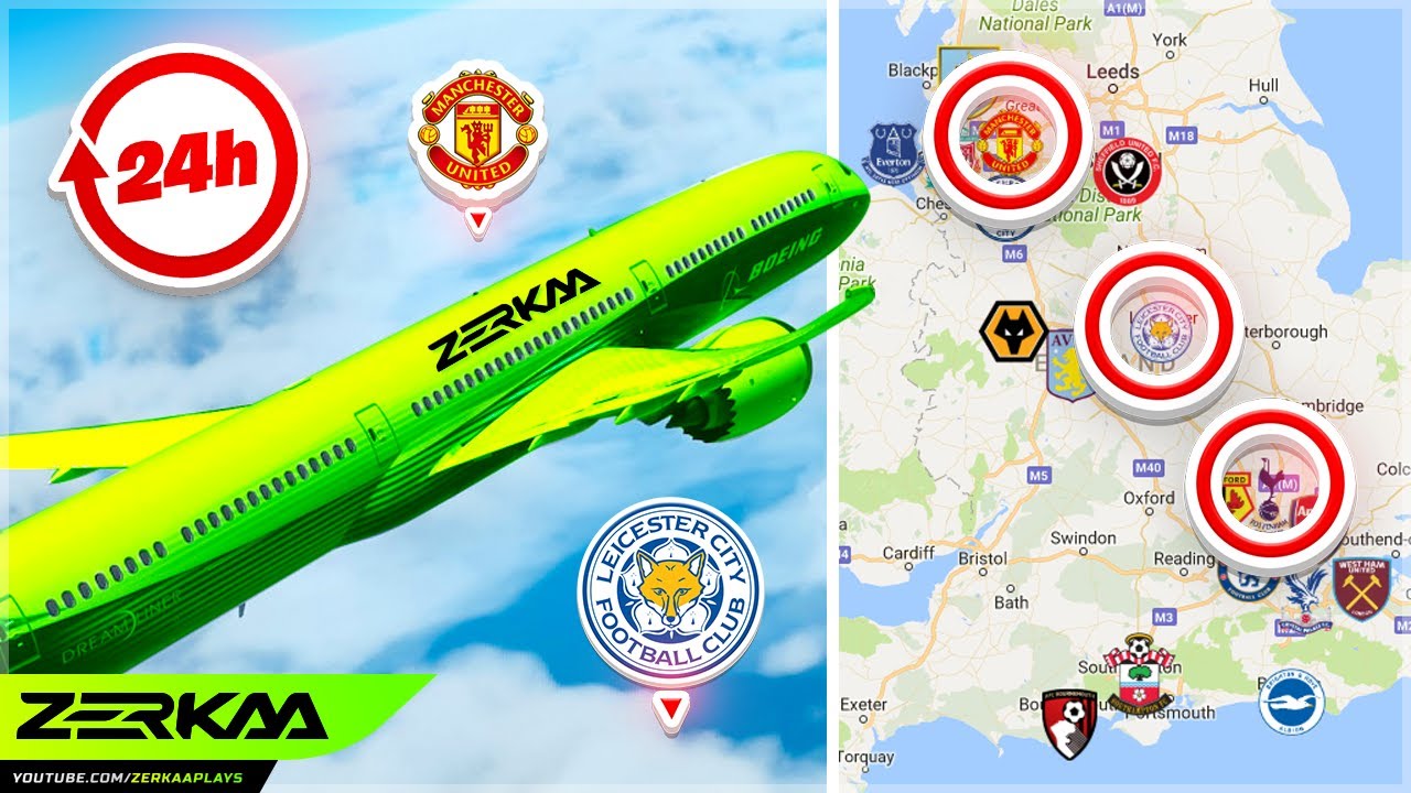 I Flew To All 20 Premier League Stadiums In 24 Hours... (Microsoft Flight Simulator)