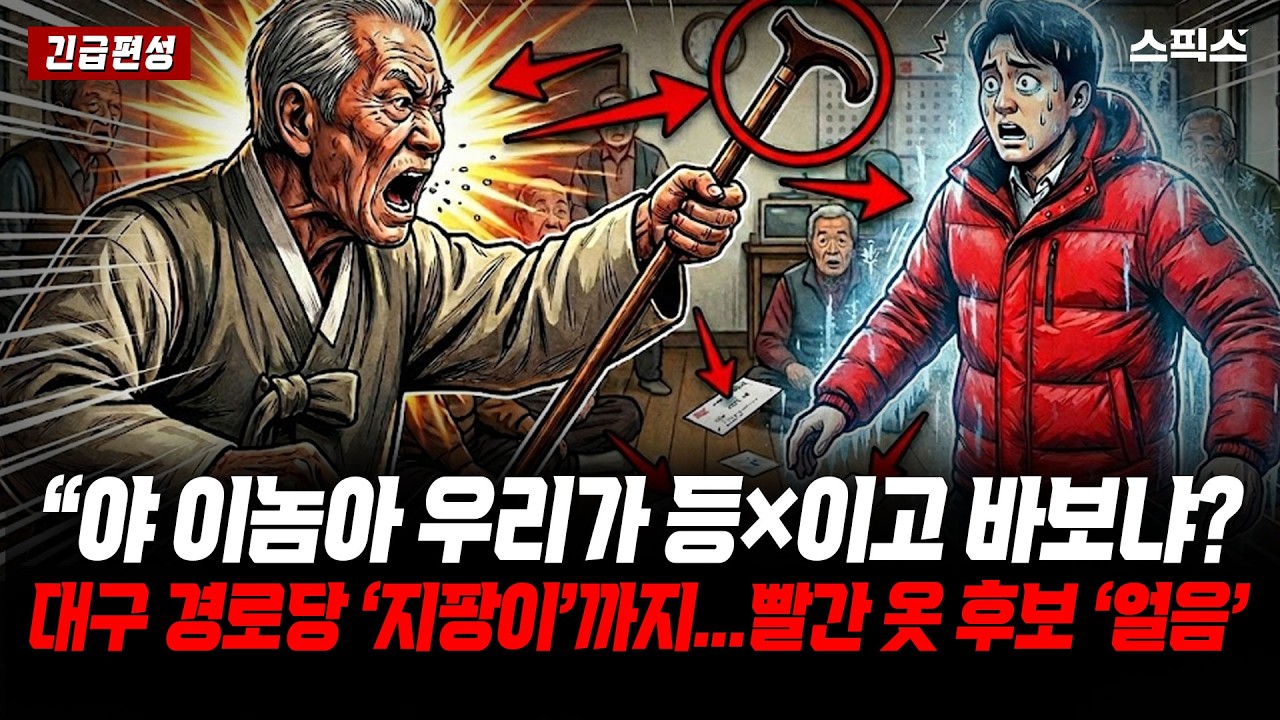 📍[스픽스 HOT] &ldquo;우릴 등&times; 취급해?&rdquo; 대구 경로당 바닥에 &lsquo;내팽개쳐진&rsquo; 명함... 빨간 옷 후보의 굴욕_전계완 김광민 이경