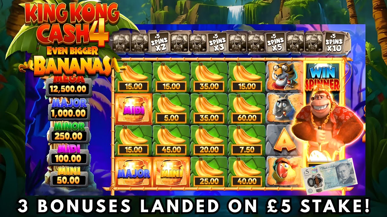 King Kong Cash 4 Even Bigger Bananas | 3 Bonuses Landed! | Mr Gamble