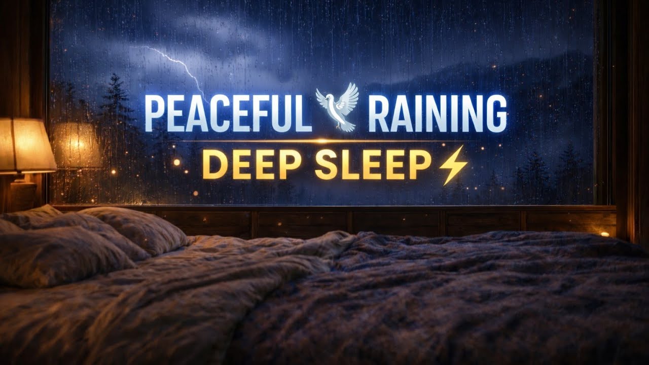 Cozy Rainstorm 🌧️for Deep Sleep 🕊️ Relaxing Night Sounds🌙 #relax #sleep #rain #peace 