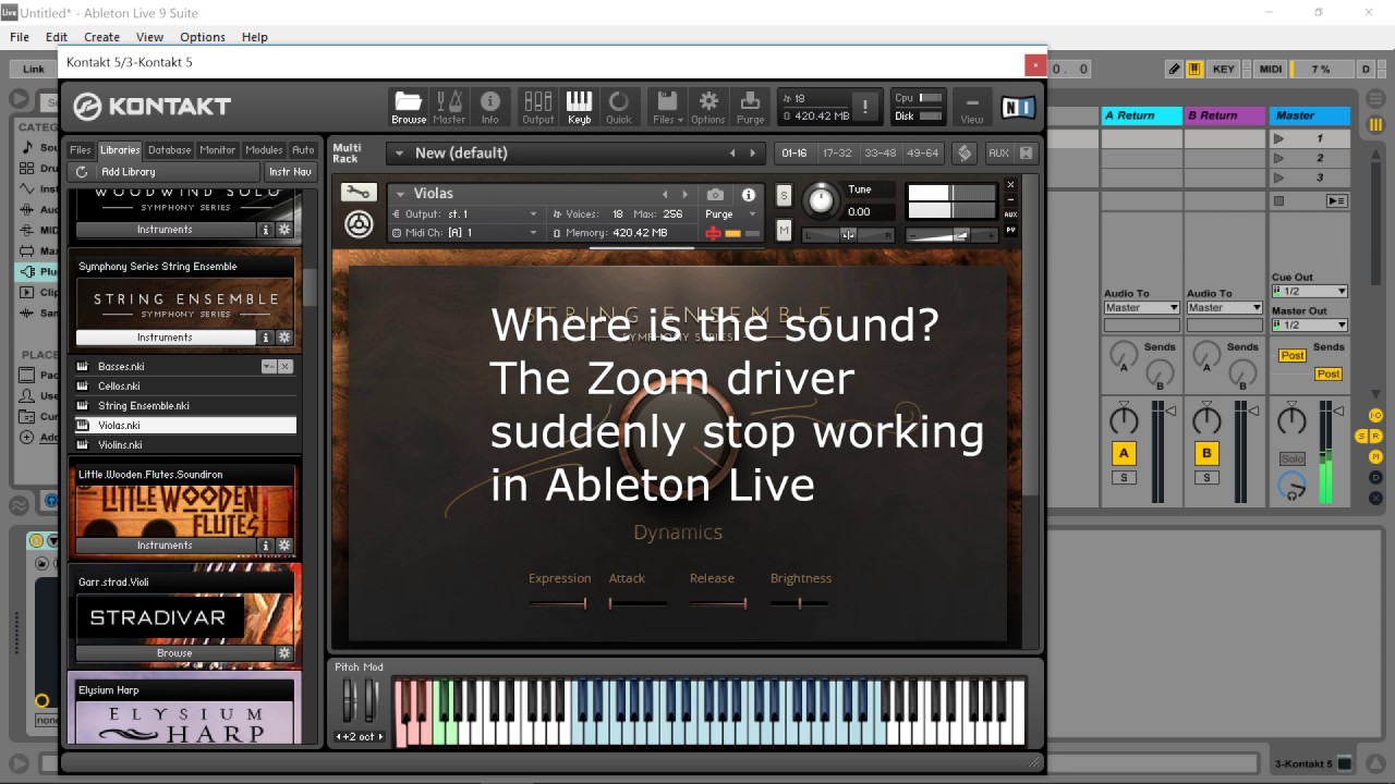Zoom UAC-8 - driver crash - Ableton Live Windows 10