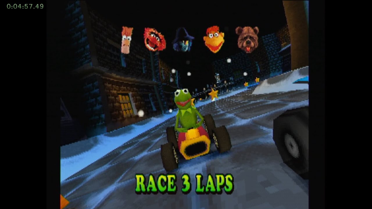 Muppet RaceMania (2000) PS1 Speedrun Race Leagues 22:14