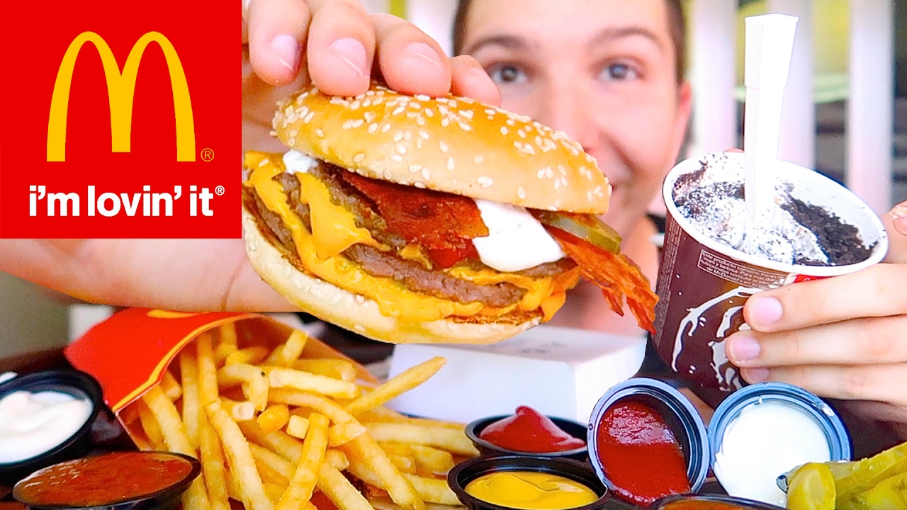 McBacon Triple & McFlurry • MUKBANG