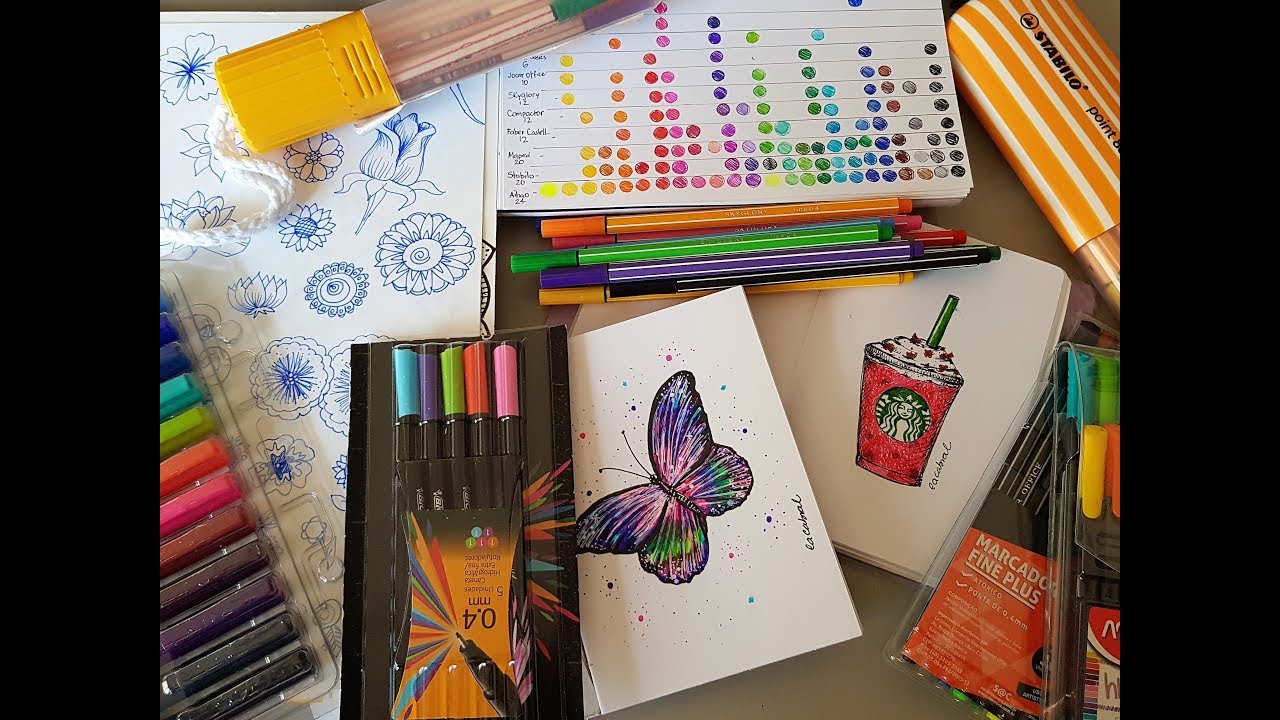 Minhas Fineliners, Dicas e desenhos