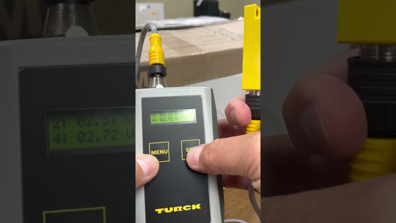Using Turck TB4 test box to teach B1N360 analog style single axis inclinometer.