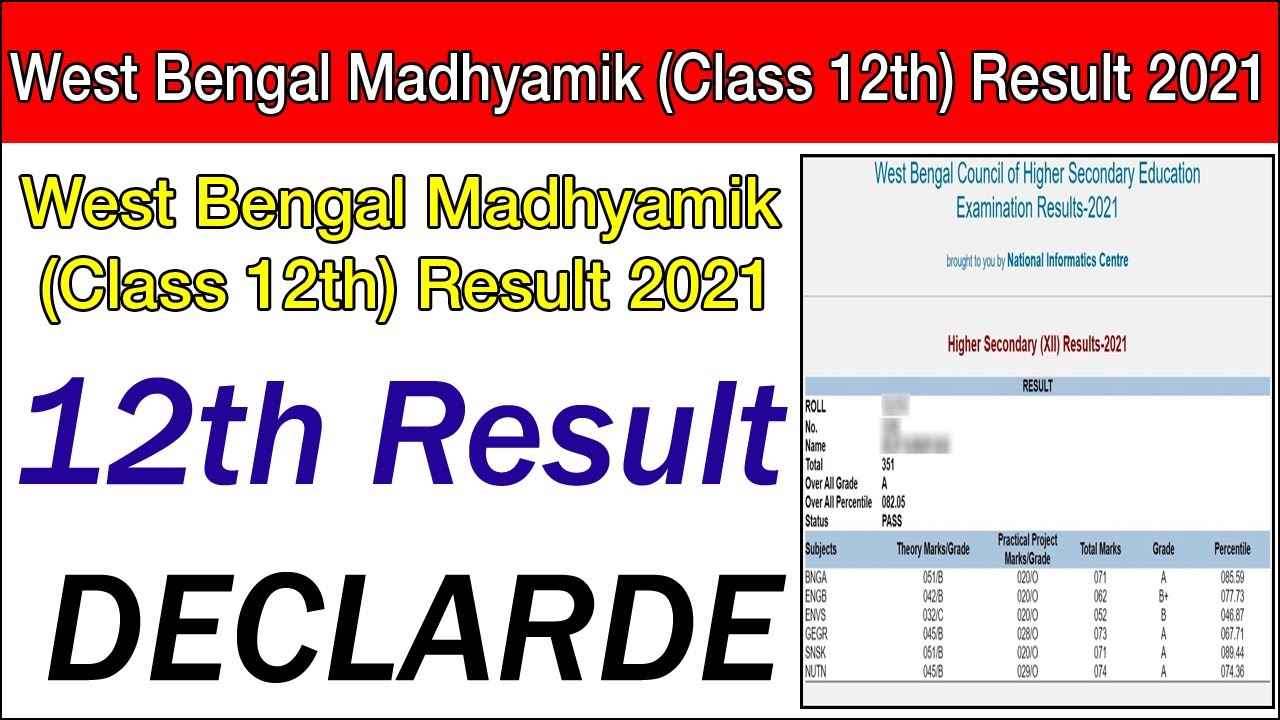 WB 12th Result 2021 ! West Bengal HS Results 2021 ! How to check WB HS results 2021