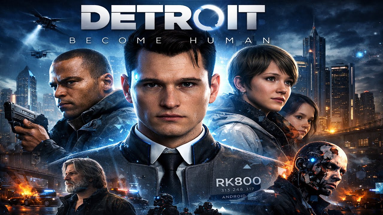 Detroit Become Human: CONNOR AT DPD STATION — 4K 60FPS No Commentary