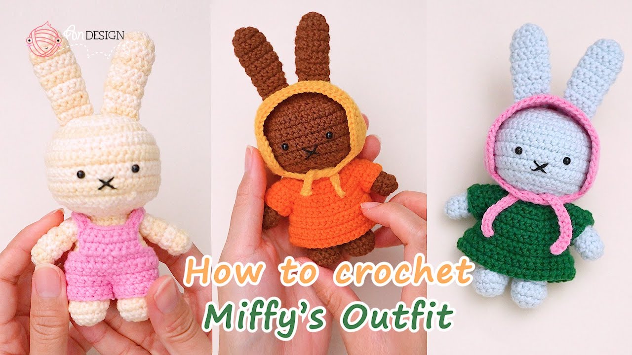 How to Crochet Miffy's Outfit – Dress, Jumpsuit & Hairband | Easy DIY Tutorial