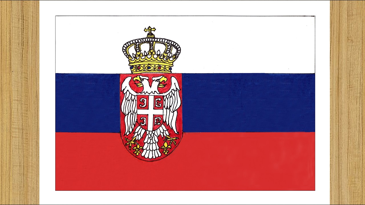 How to Draw the Flag of Serbia | Serbian Flag Drawing | How to Draw Serbia Flag 🇷🇸