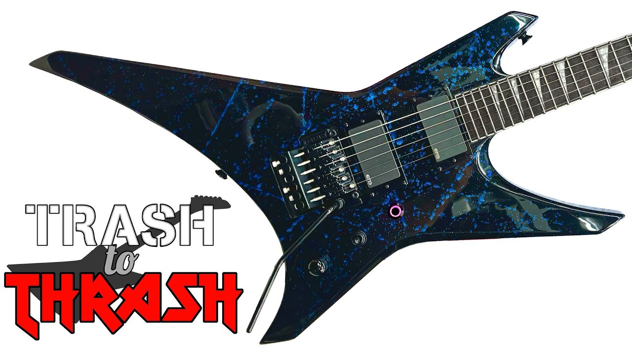 Jackson Warrior WRXMG modification & rebuild - Trash to Thrash #65 - Color Shifting Splatter Finish