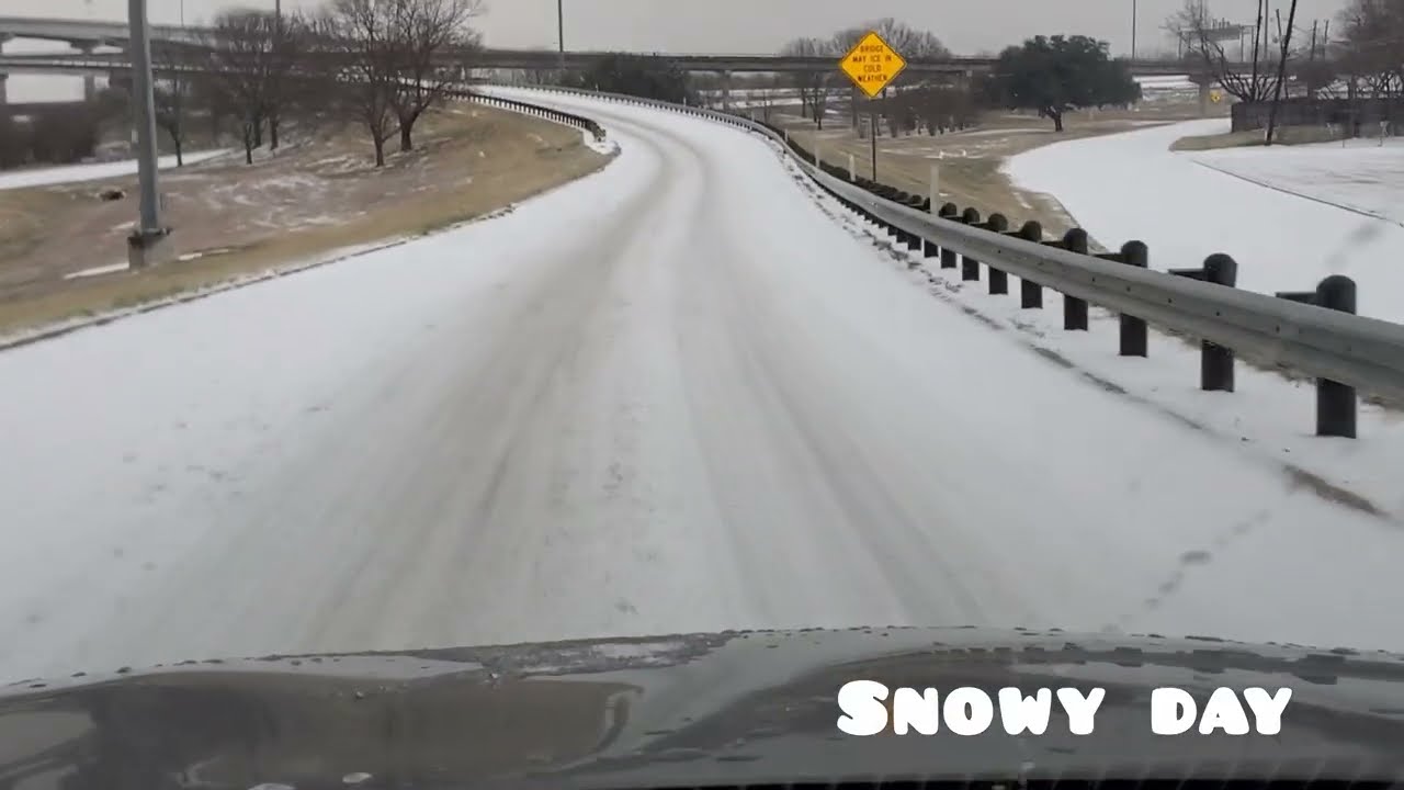 Huge Snow in Dallas Texas! #howto @follow-me @Video_Highway #snow #road #driving @HowToBasic