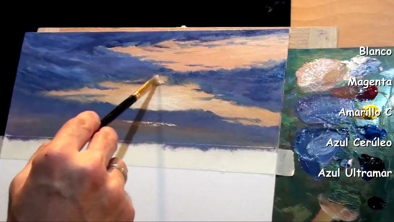 Cómo Pintar Cielo ATARDECER. DRAMATIC SUNSET Oil Painting | Pintar con Francis ART