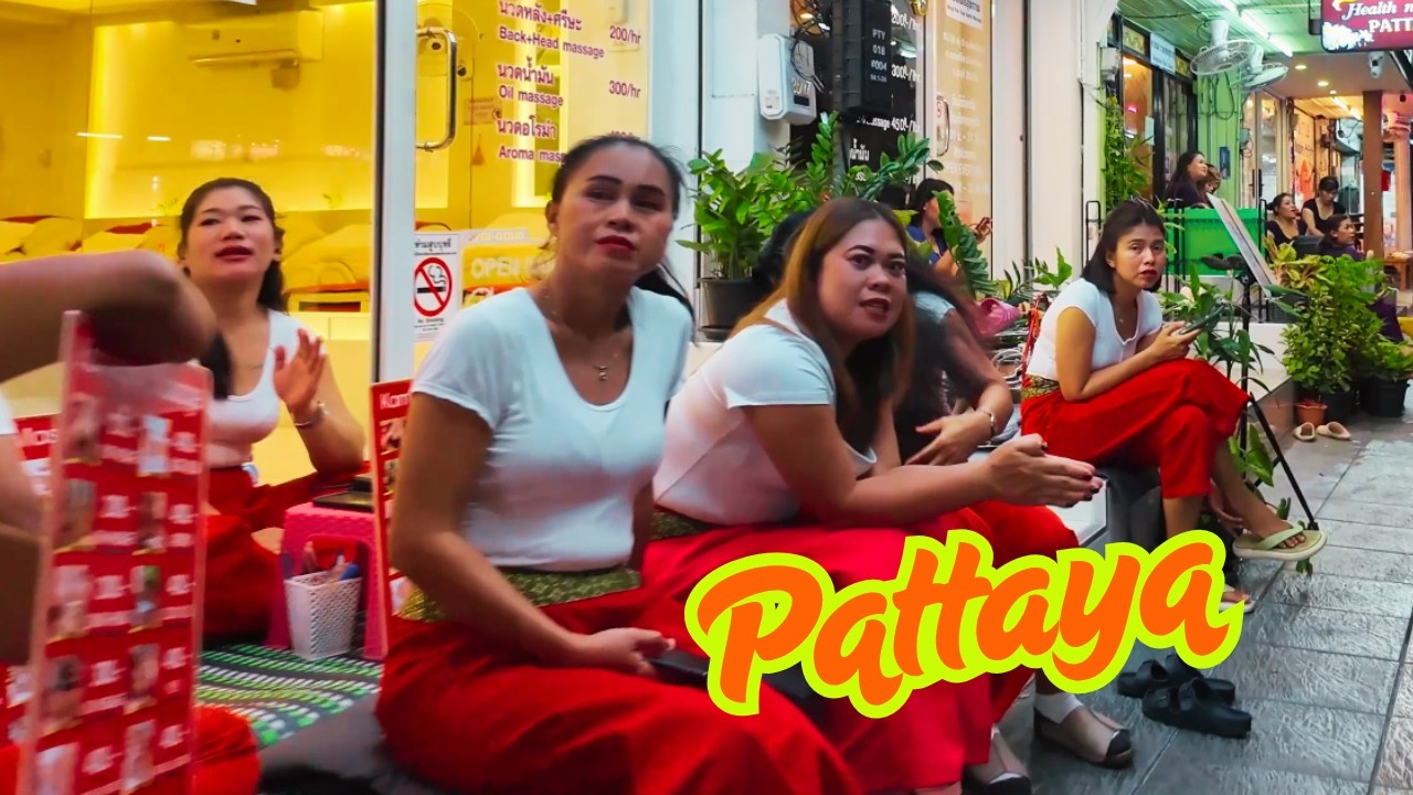 🇹🇭 [4K] Pattaya Klang Road massage shops - Pattaya Thailand 2026