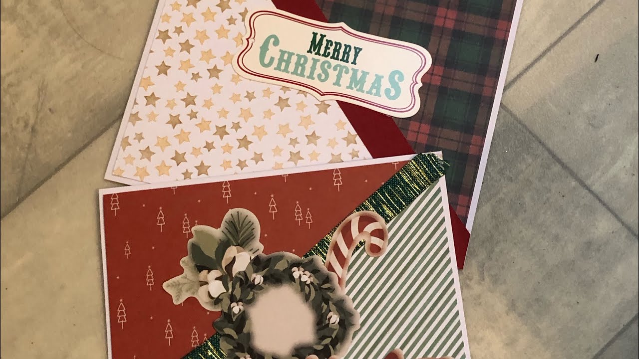 TUTO CARTE NOEL AVEC CHUTE DE PAPIER FACILE ET RAPIDE