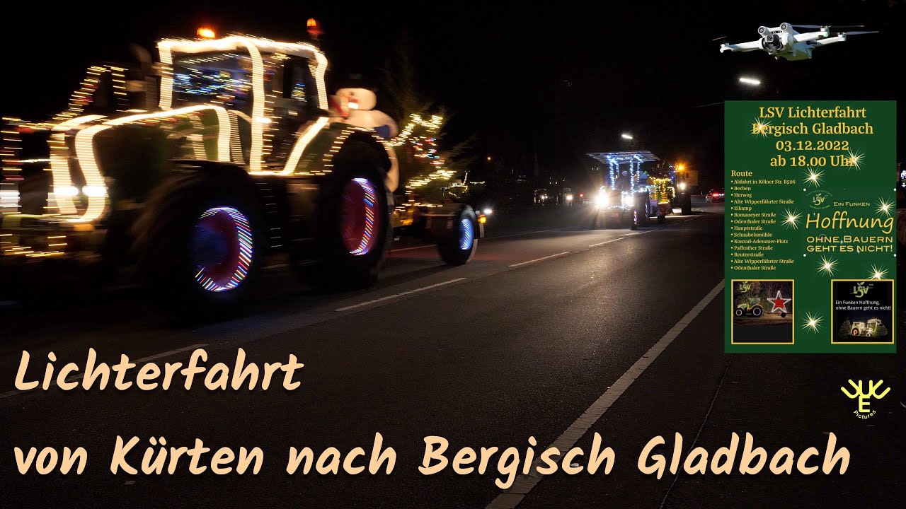 Lichterfahrt von Kürten nach Bergisch Gladbach - 3.12.2022