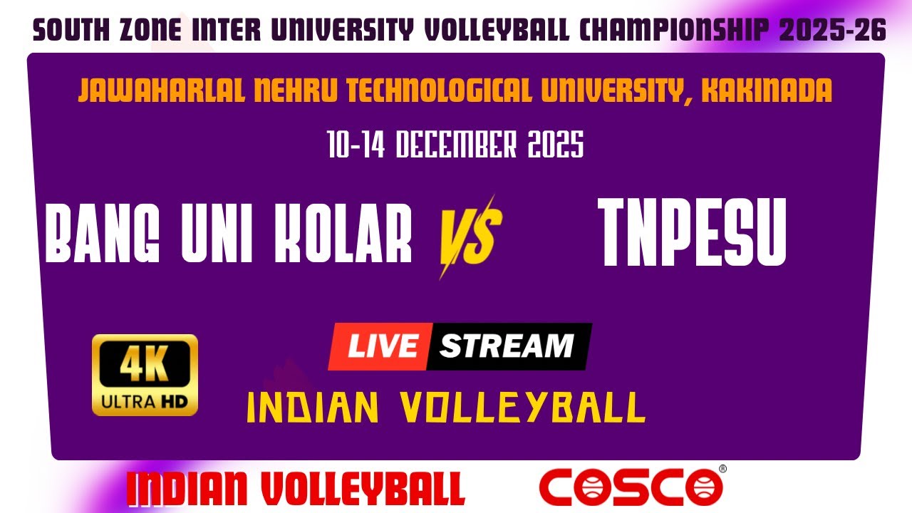 Bengaluru North Uni Kolar VS Tamilnadu PES Uni|South Zone Inter University Volleyball 2025