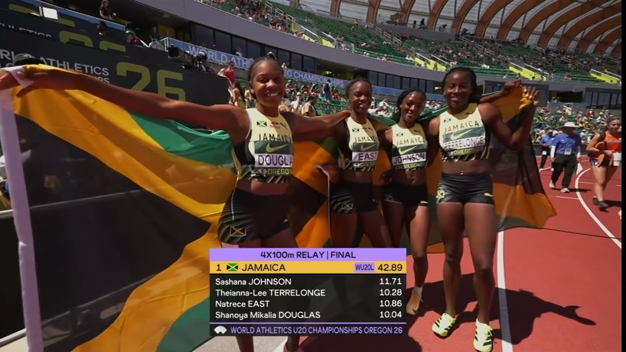 Watch: Jamaica Wins Gold in 4x100m Women's Relay Final | World Athletics U20 Championships 2026