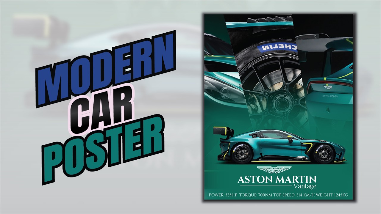 Poster Design in Photoshop Tutorial l Car Poster Design in Photoshop Tutorial
