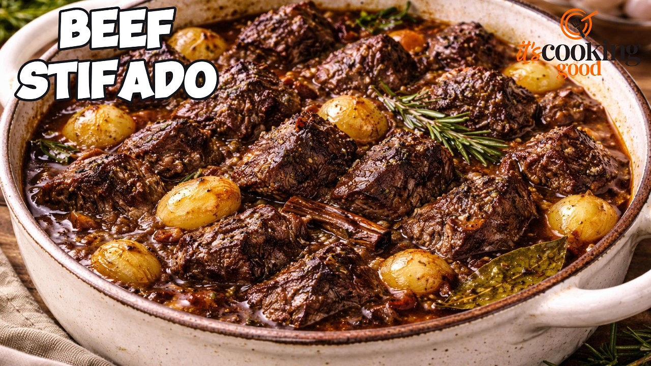 Greek Beef Stifado | Slow-Cooked, Flavour-Packed Mediterranean Stew