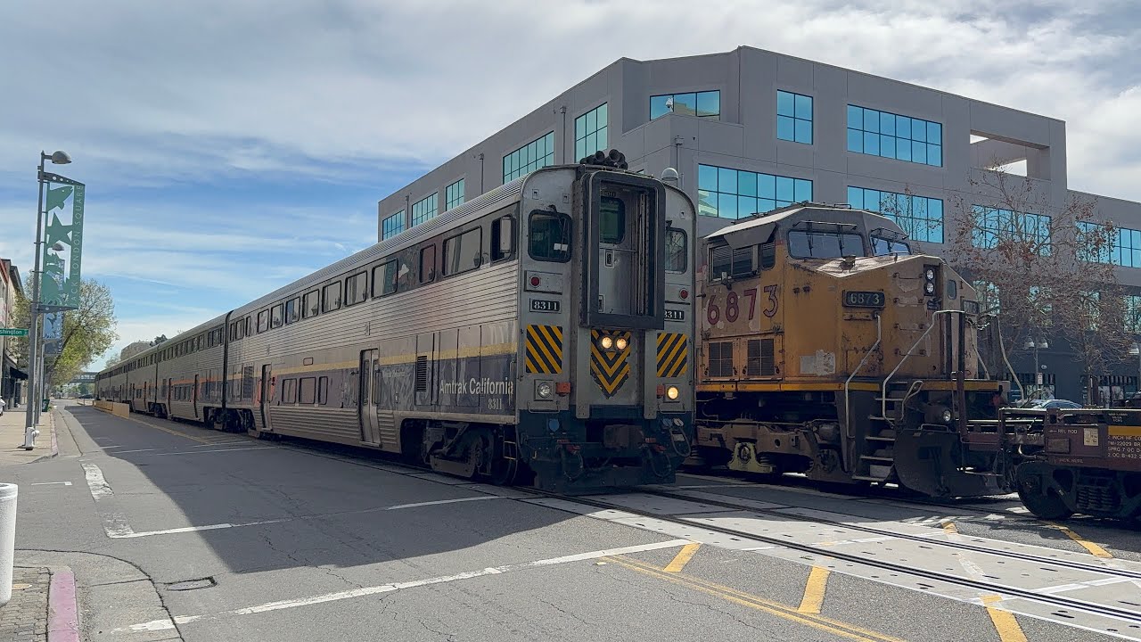 Union Pacific IOANP & Amtrak Capitol Corridor 728 At Oakland Jack London Square CA 