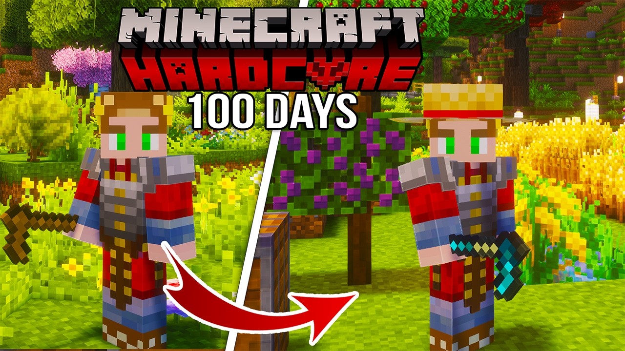 I Survived 100 Days Building a Cozy Farm in Minecraft Hardcore!