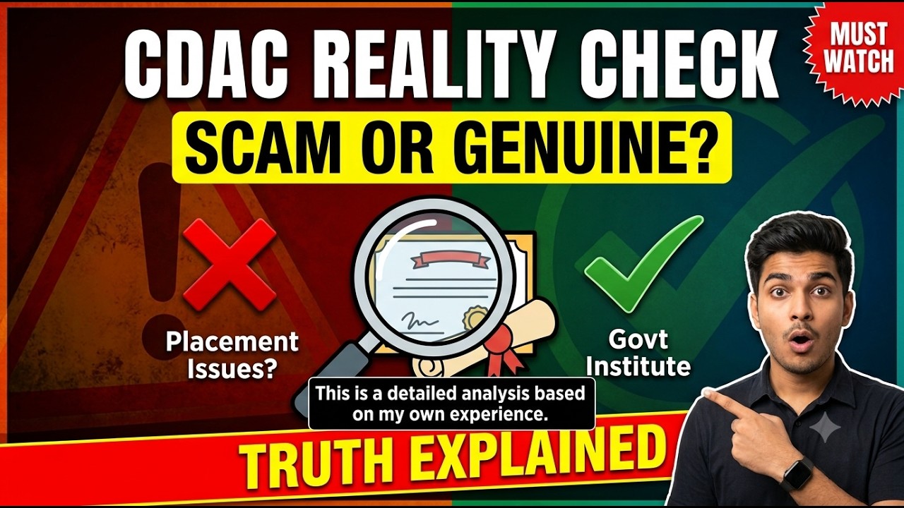 CDAC Course Reality Check 2026 | Exam, Fees, Placement - Truth Explained #cdac #itcourse #scam