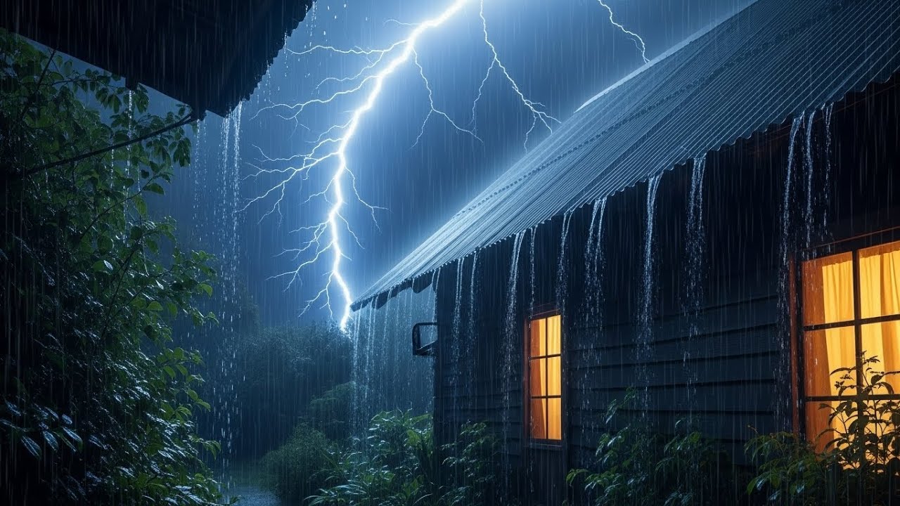 Torrential Rain & Thunder for Deep Sleep, Anxiety Relief & Calm Mind #34
