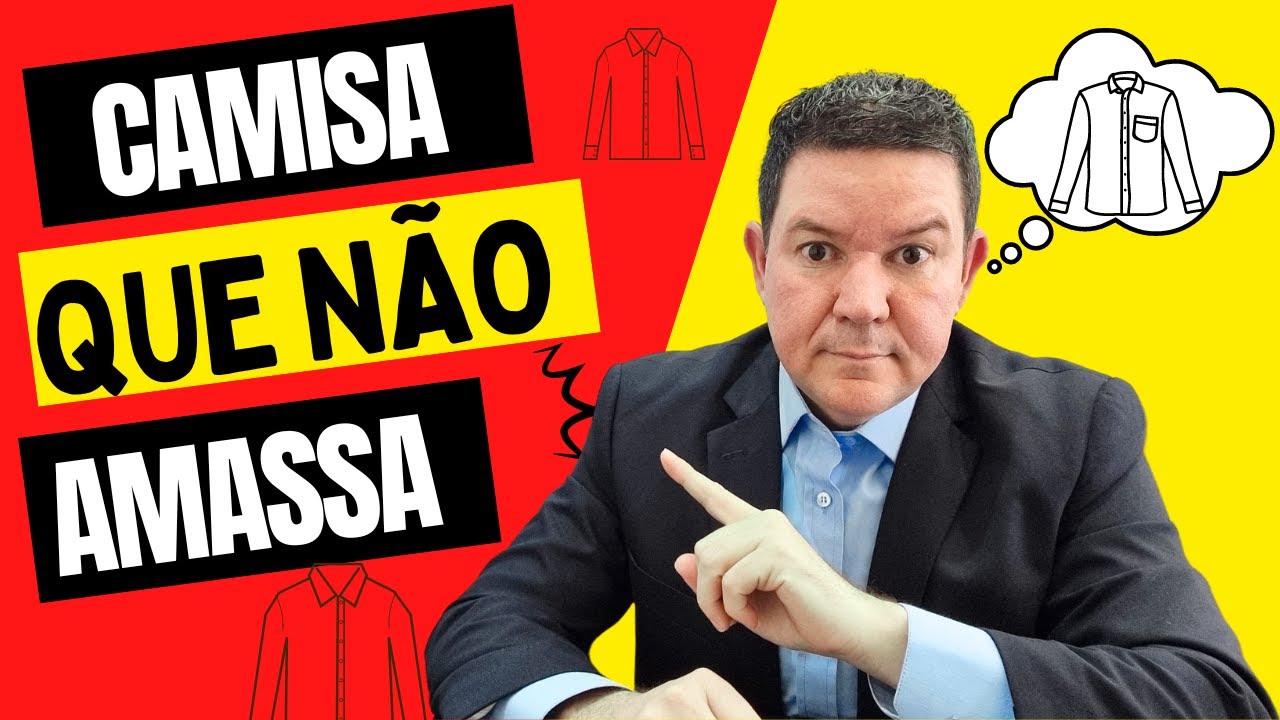Camisa social fácil de passar - NÃO AMASSAM !