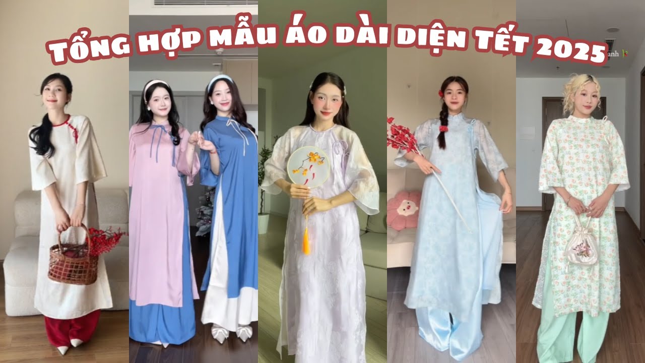 [Shopee Haul] Tổng hợp các mẫu ÁO DÀI diện Tết 2025| Sắm đồ mặc tết 2025
