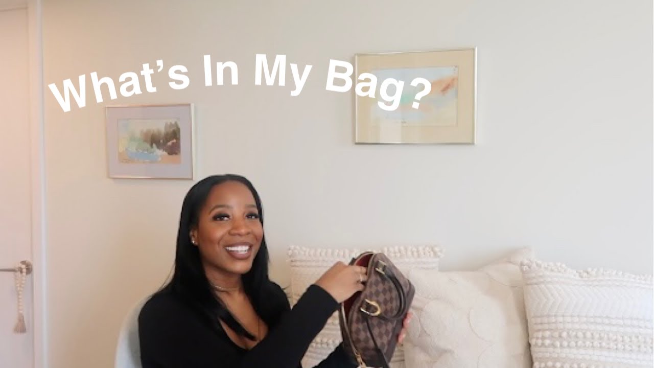 WHAT'S IN MY Bag? LOUIS VUITTON ALMA BB Purse (DAMIER EBENE)  @HeyItsMarsha