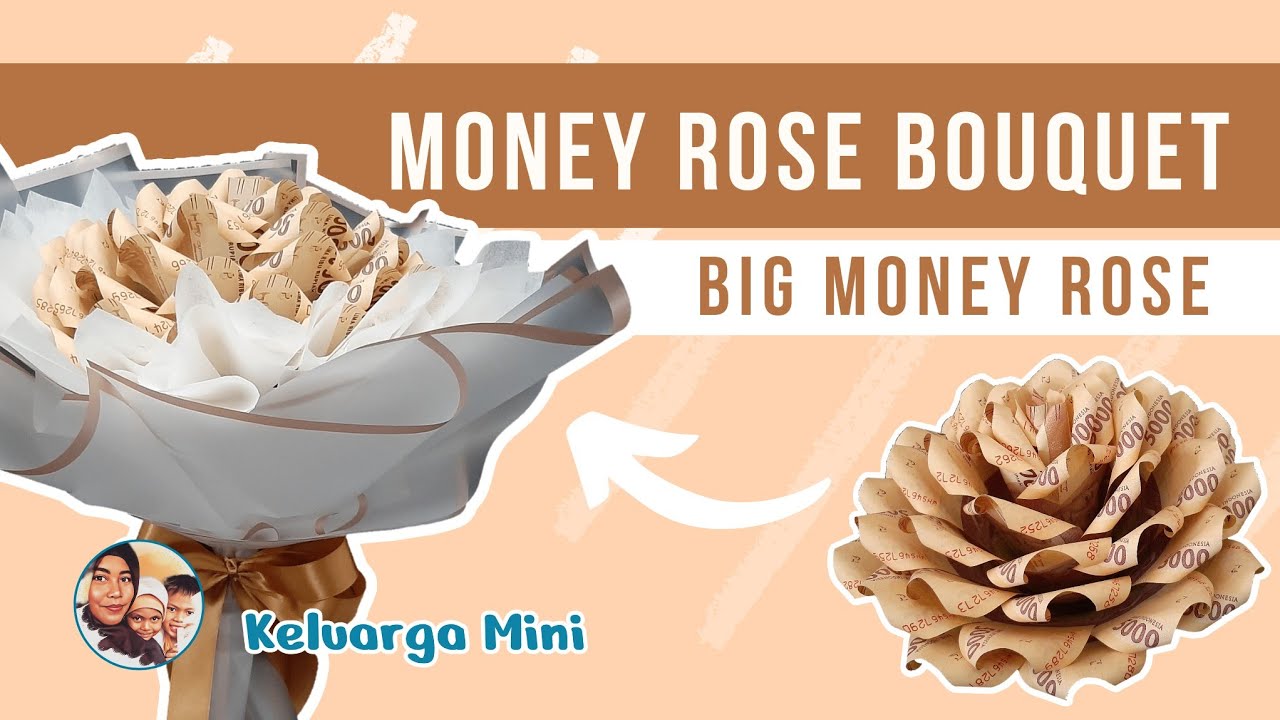 #2 Money Flower | Buket Mawar Dari Uang ‼ Big Money Rose | Buket Uang | DIY | Keluarga Mini