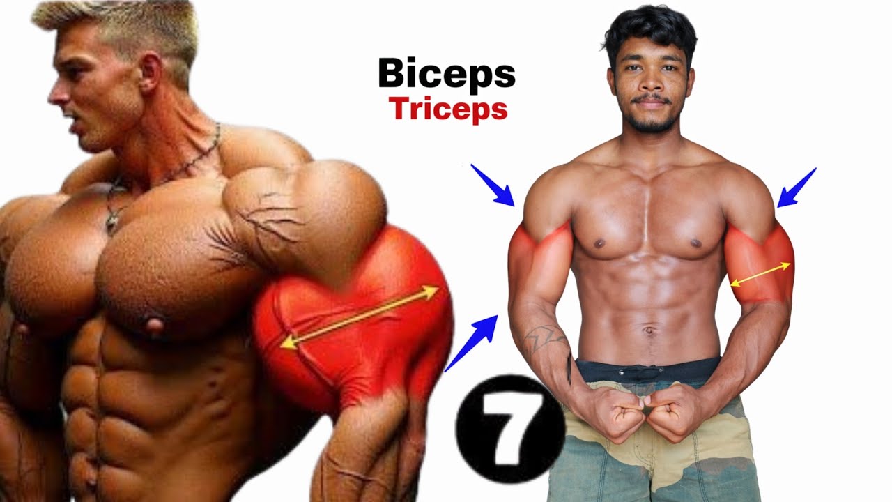 7 Best Biceps | Triceps Exercises for Bigger Arms 💪 (Home/Gym Workout)