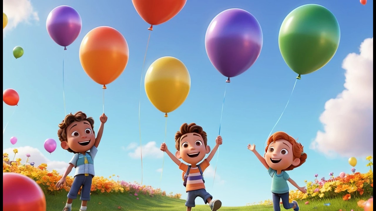 Zes Kleine Speelgoedballonnen Pop Pop Pop | Nederlandse Kinderliedjes & Ballonnen Lied