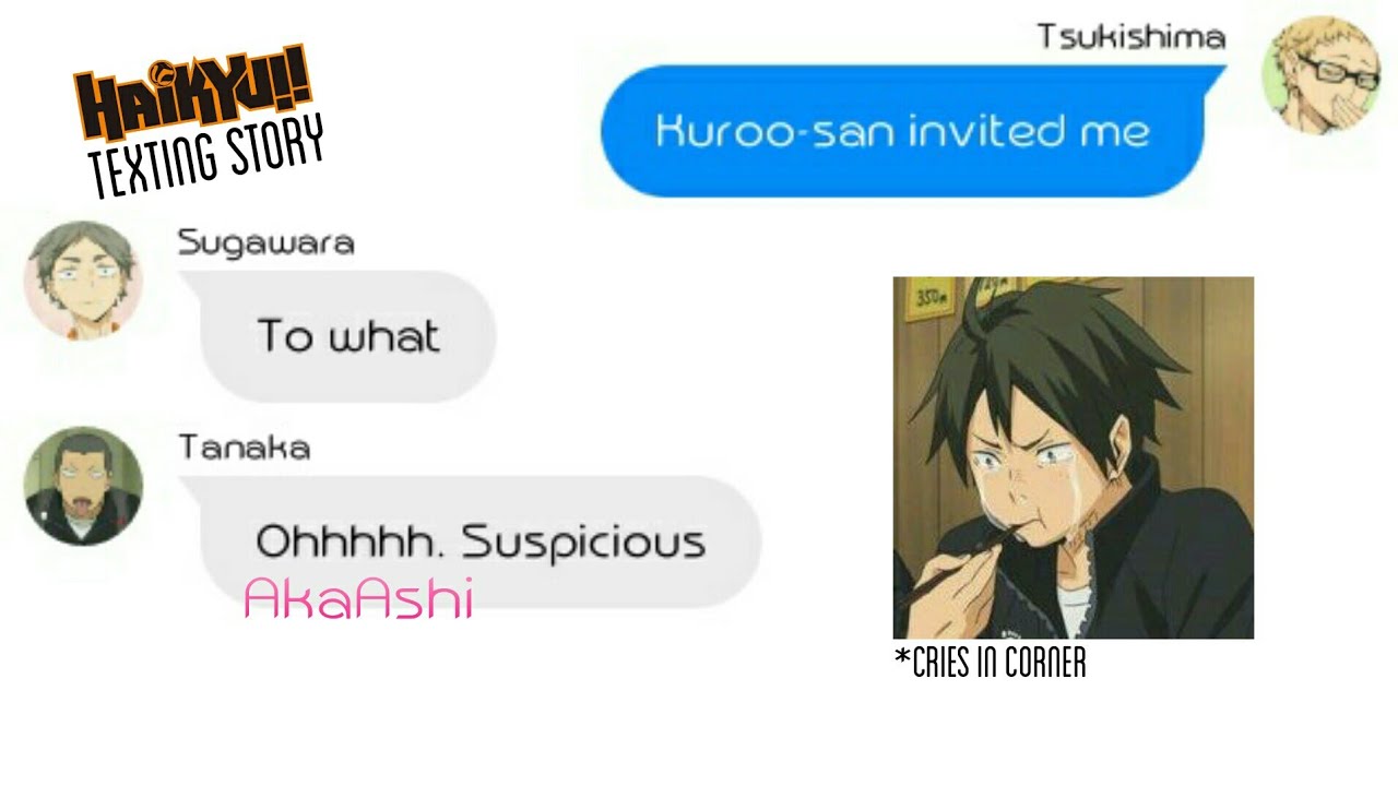 TSUKISHIMA GOT INVITED BY KUROO | Haikyuu Chats