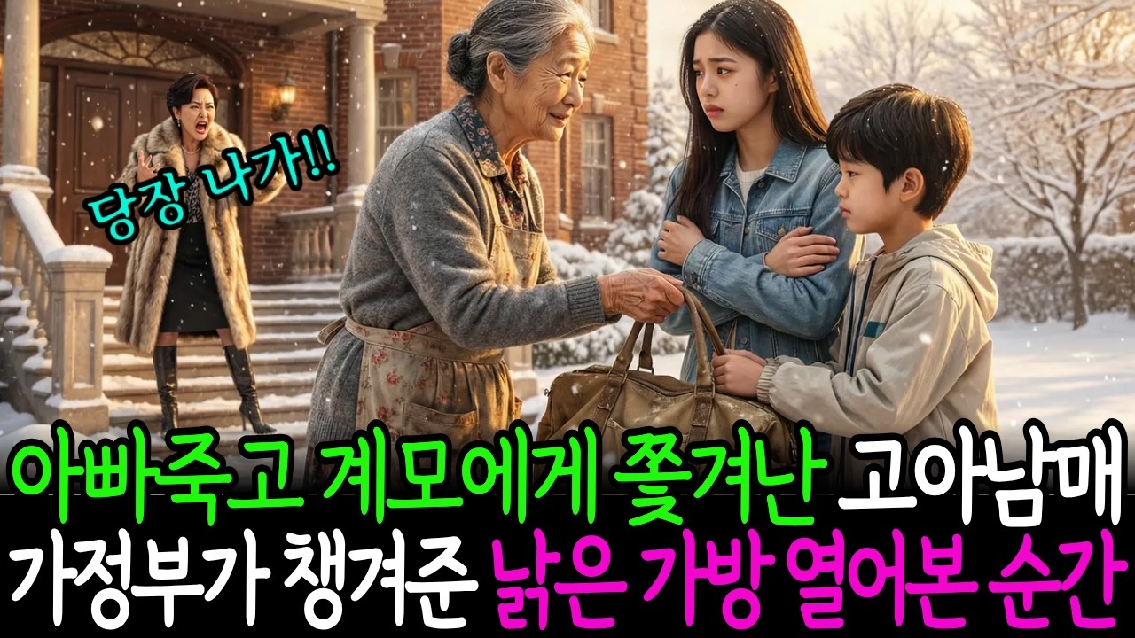 아빠가 죽고난 후, 계모는 남매를 바로 내쫓는데.. 가정부가 달려와! l 노후사연 l 인생사연 ㅣ 오디오북 l 인생이야기