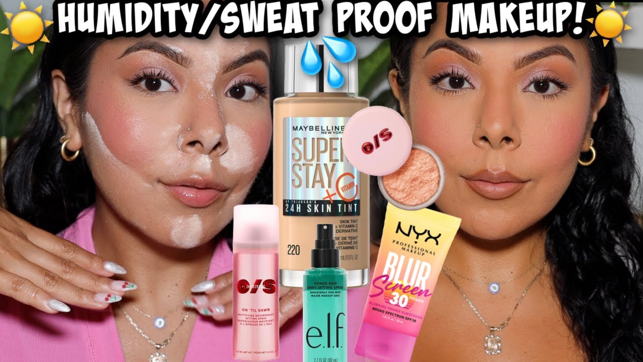 HUMIDITY/SWEAT PROOF MAKEUP ROUTINE & WEAR TEST!