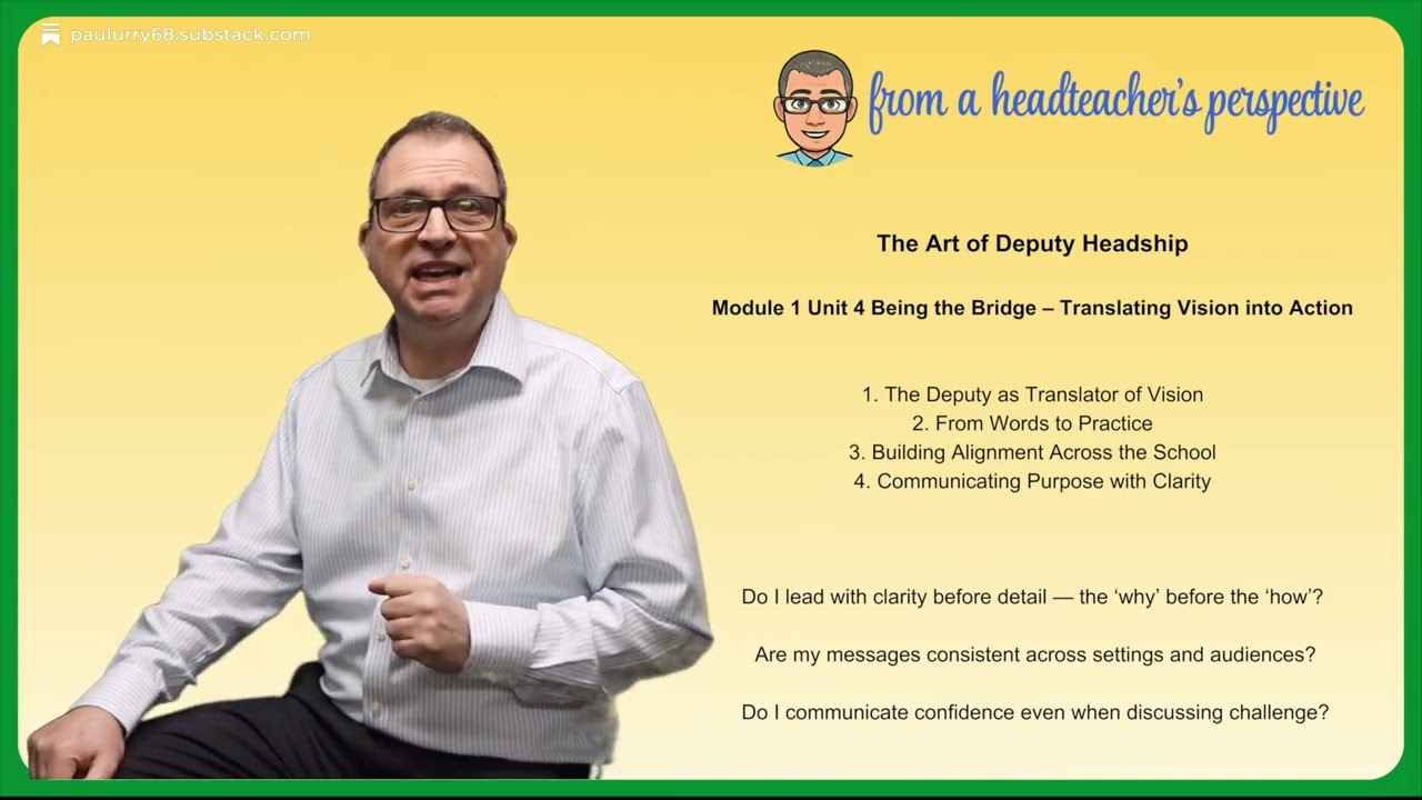 The Art of the Deputy Module 1 Unit 4
