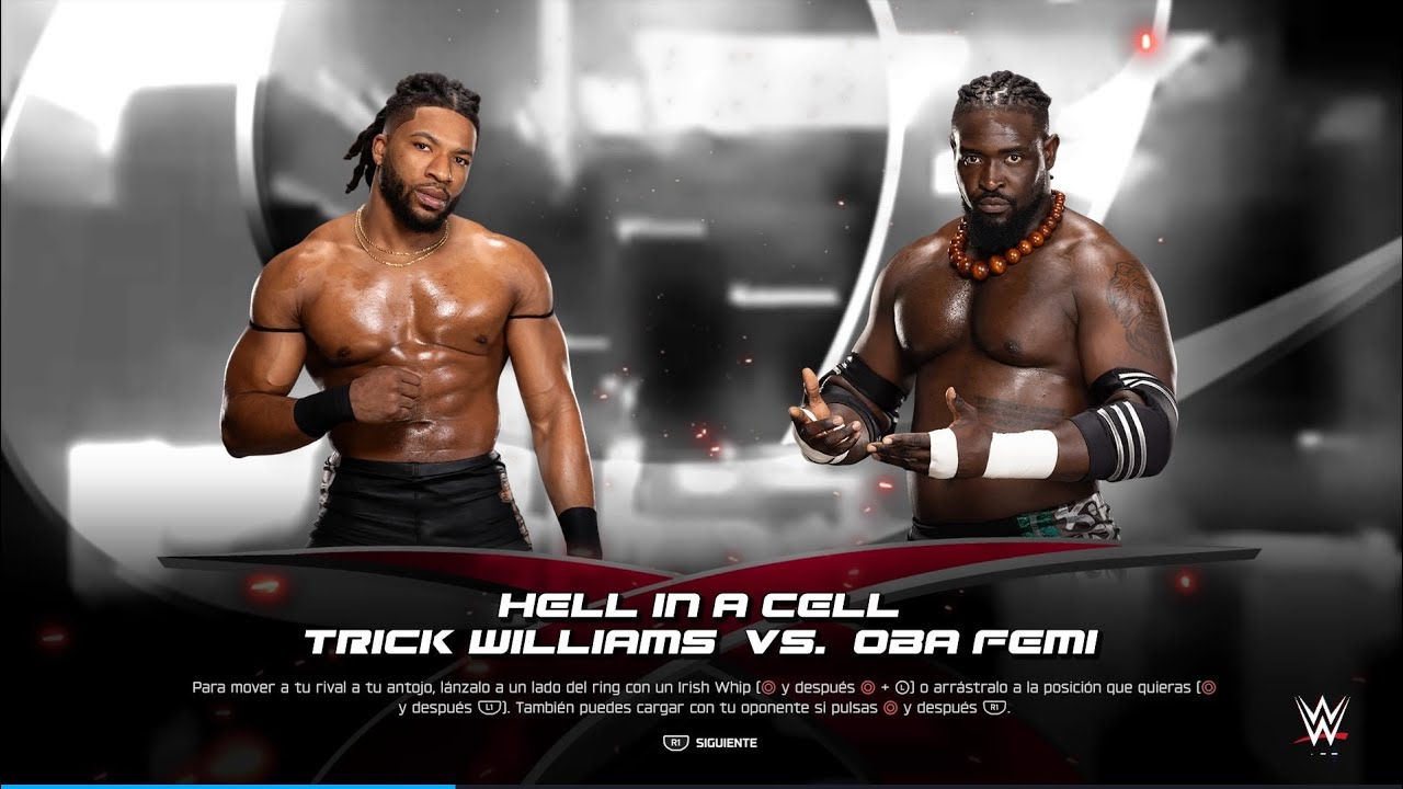 WWE 2K25 Trick Williams VS Oba Femi - hell in a the cell