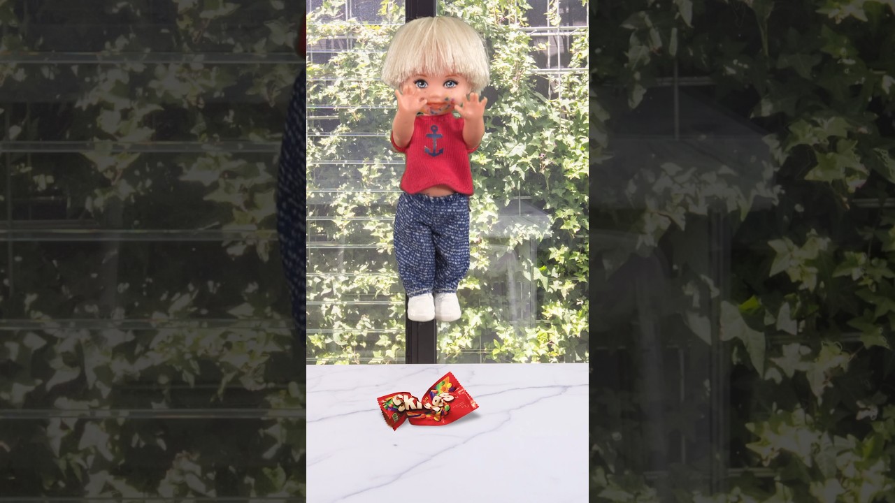 Tommy&rsquo;s on a sugar rush! 🥺 #shorts #sugar #skittles #barbie