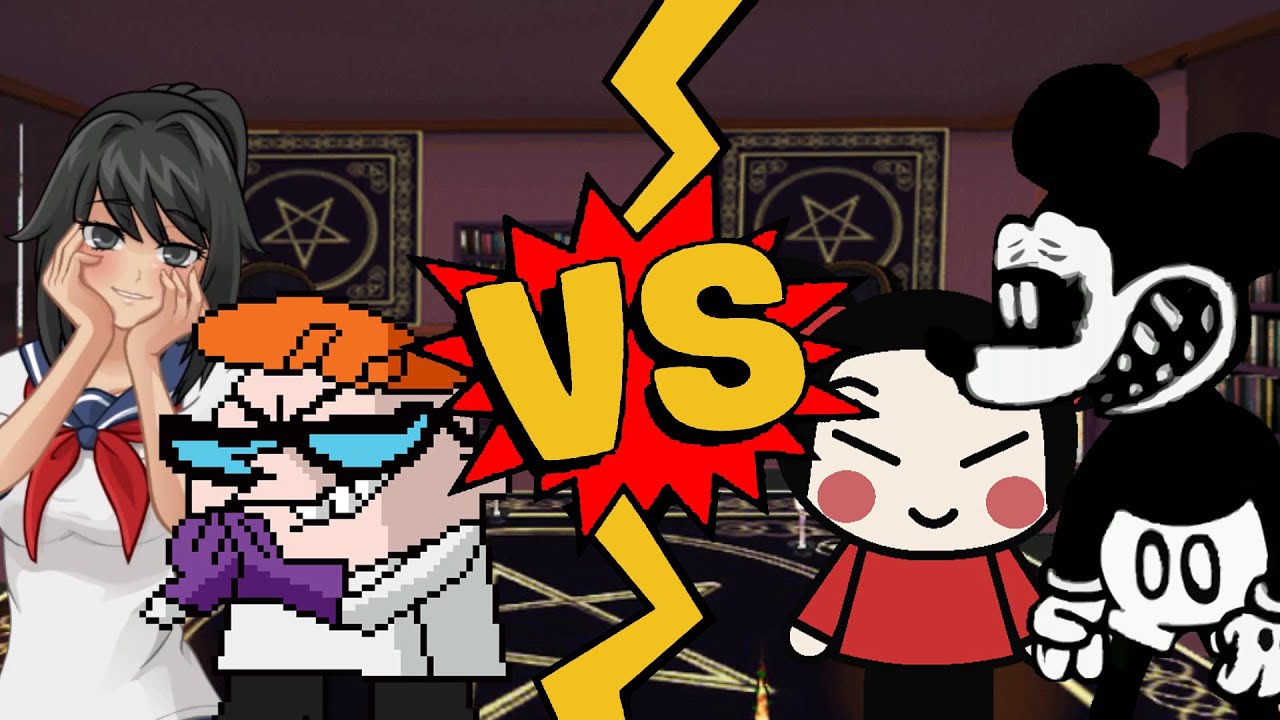 M.U.G.E.N Battles | Dexter/Ayano Aishi (Yandere Chan) vs Pucca/Suicide Mouse