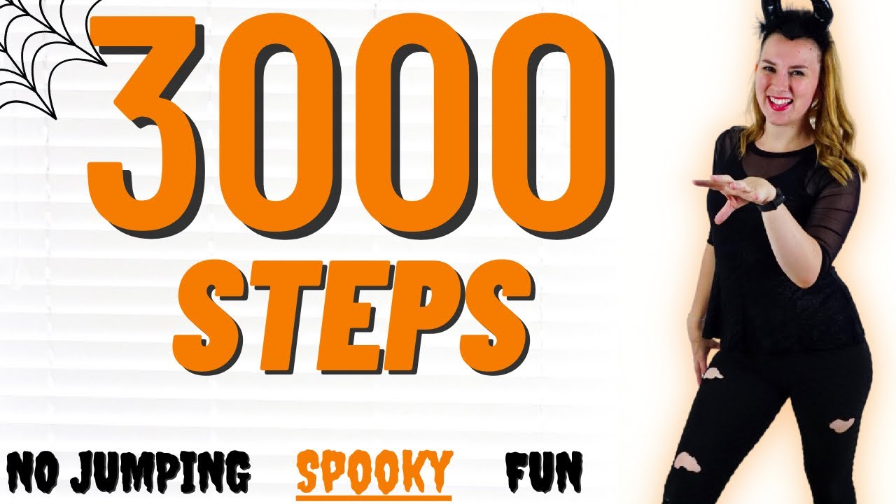3000 SPOOKY STEPS || At Home NO Jumping Walking Workout || Halloween Edition