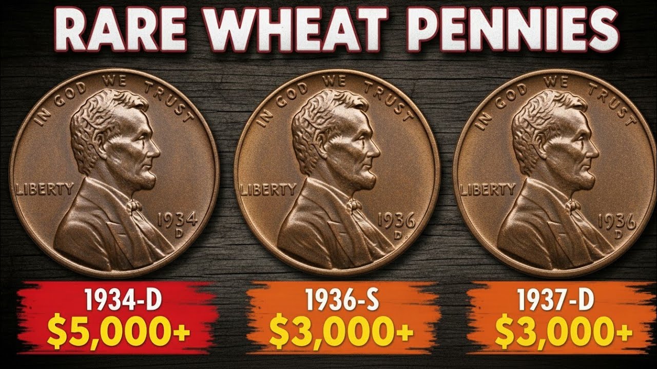 Check Your Coins! 1934-D, 1936-S & 1937 Wheat Penny Worth Thousands