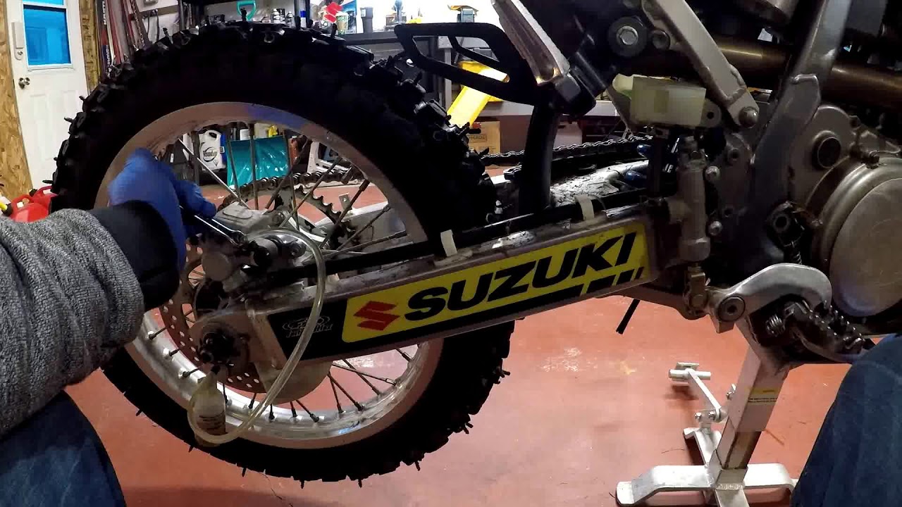 DRZ rear brake fluid flush