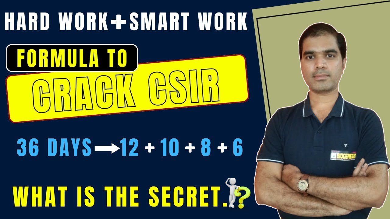 FORMULA TO CRACK CSIR | KNOW THE SECRET | Dr SHASHIKANTH | Dr RAJESH'S BIOGENESIS CLASSES -HYDERABAD
