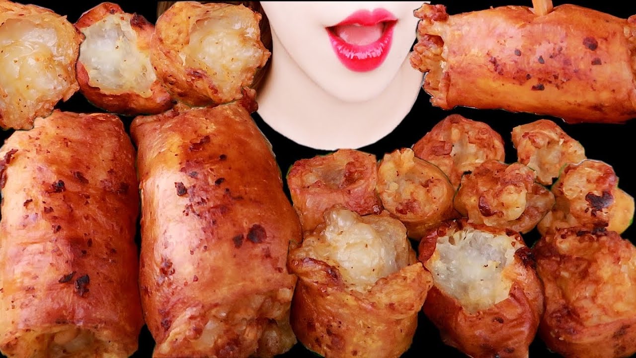 ASMR *CRUNCHY* BEEF LARGE INTESTINES EATING SOUNDS MUKBANG 바삭한 대창 먹방 牛ホルモン 咀嚼音