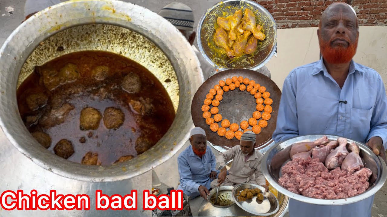 मुस्लिम चाचा ने बनाई मटन कीमा और चिकन लेग पीस की शाही बेड बॉल मसाला रेसिपी BAD BALL MASALA RECIPE 🔥🔥