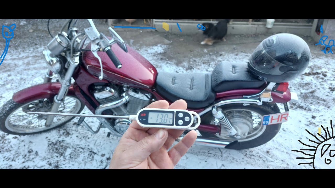 Suzuki Intruder 750 Cold Start In -13 Celsius #colstart