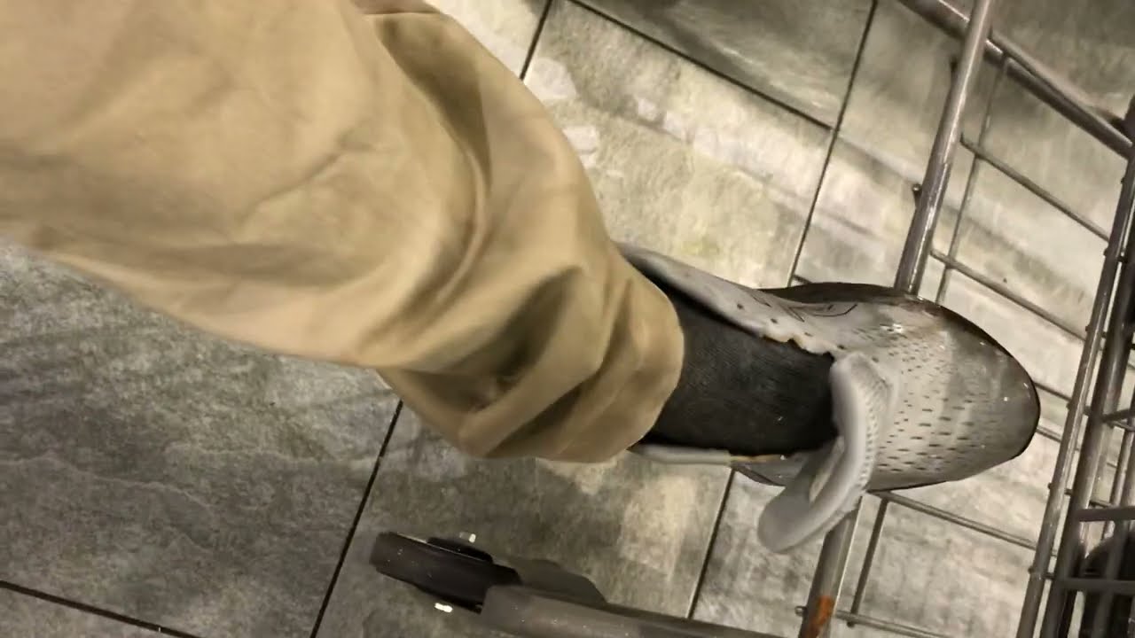 Grocery Shopping Wearing Hot Dirty Loose Trashed Asics Running Shoes